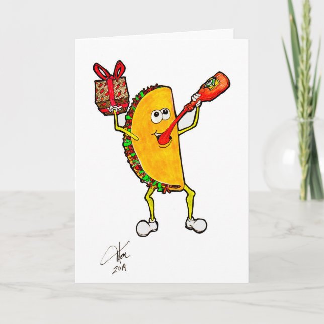 Carte d'anniversaire Taco Drink Tobaasco (Devant)