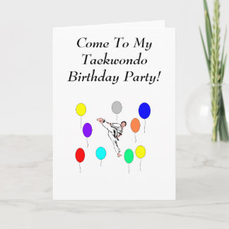 Carte d'anniversaire Taekwondo