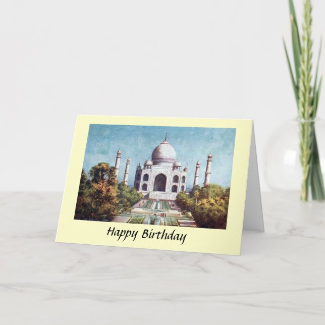 Carte d'anniversaire - Taj Mahal, Agra, Inde (Devant)