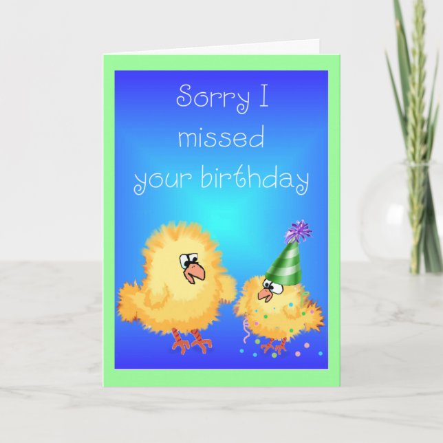 Carte d'anniversaire tardive (Devant)