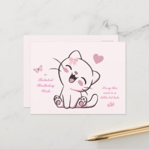 Carte d'anniversaire tardive