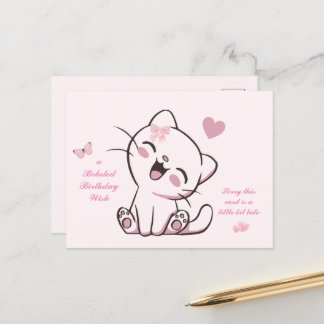 Carte d'anniversaire tardive