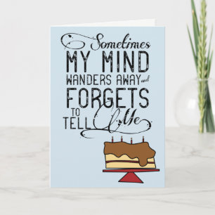 Carte d'anniversaire tardive