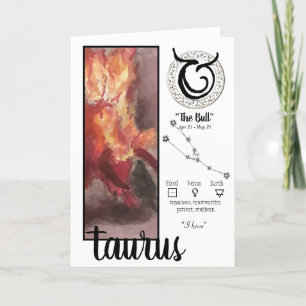 Carte d'anniversaire Taurus
