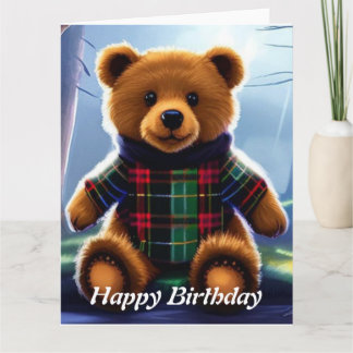 Carte d'anniversaire Teddy Bear Joyeux Anniversair