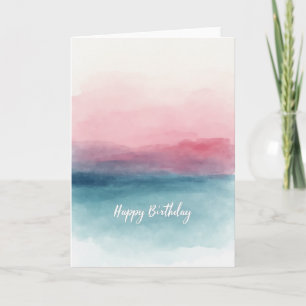 Carte d'anniversaire Teintes Pastel
