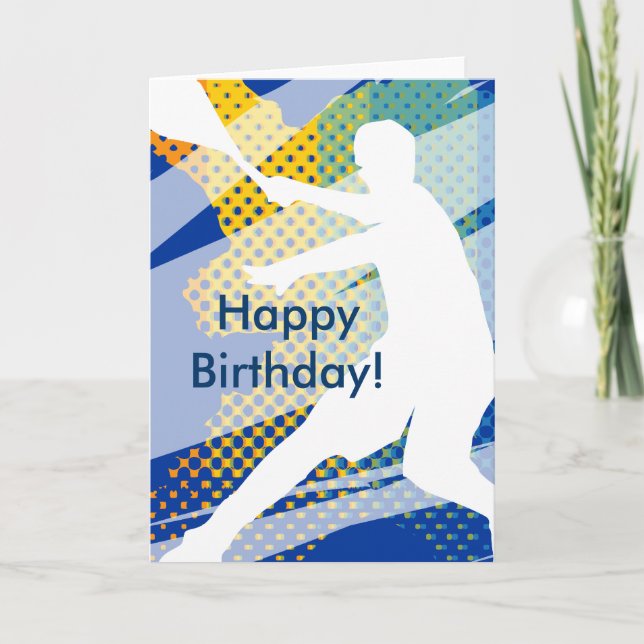 Carte d'anniversaire Tennis pour hommes et garçons (Devant)