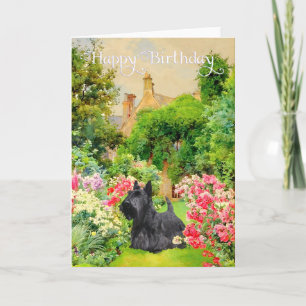 Carte d'anniversaire Terrier Écossais