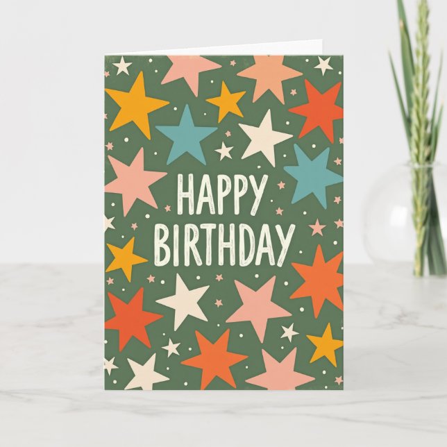 Carte d'anniversaire texturée (Devant)