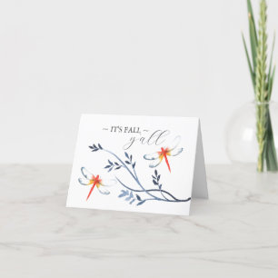 Carte d'anniversaire Thanksgiving Red Dragonfly
