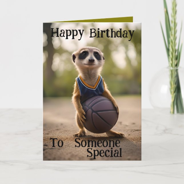 Carte d'anniversaire "The Hoop Star Baby Meerkat" (Devant)