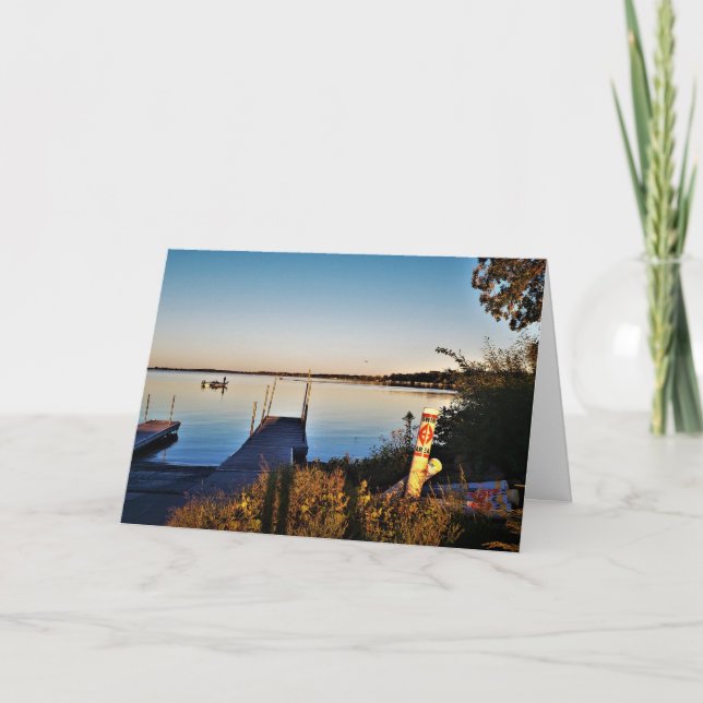 Carte d'anniversaire "Tomber sur le lac Vert" (Devant)