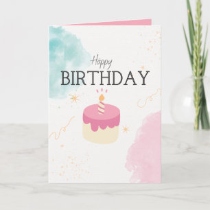 Carte d'anniversaire transgenre de gâteau