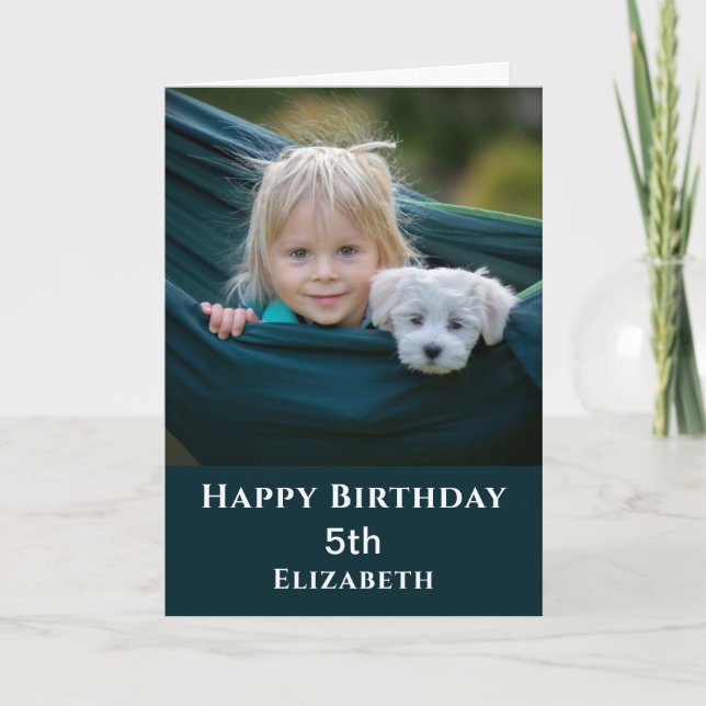 Carte d'anniversaire très heureux Photo personnali (Devant)