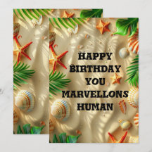 Carte d'anniversaire tropicale