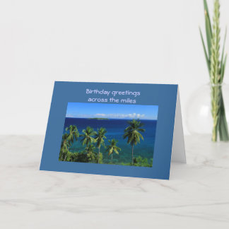 Carte d'anniversaire tropicale d'île