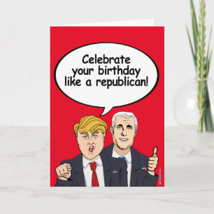 Carte d'anniversaire Trump Pence - Célébrez votre 