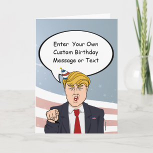 Carte d'anniversaire Trump - Personnaliser de votr