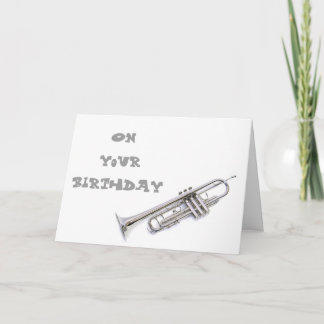 CARTE D'ANNIVERSAIRE TRUMPET PROCLAMANT VOTRE AMOU