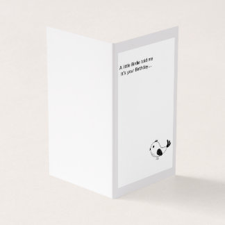 Carte d'anniversaire. Un petit oiseau m'a dit...