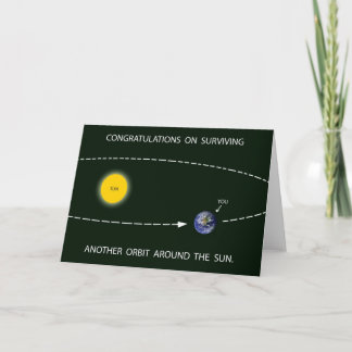 Carte d'anniversaire "Une autre orbite autour du s