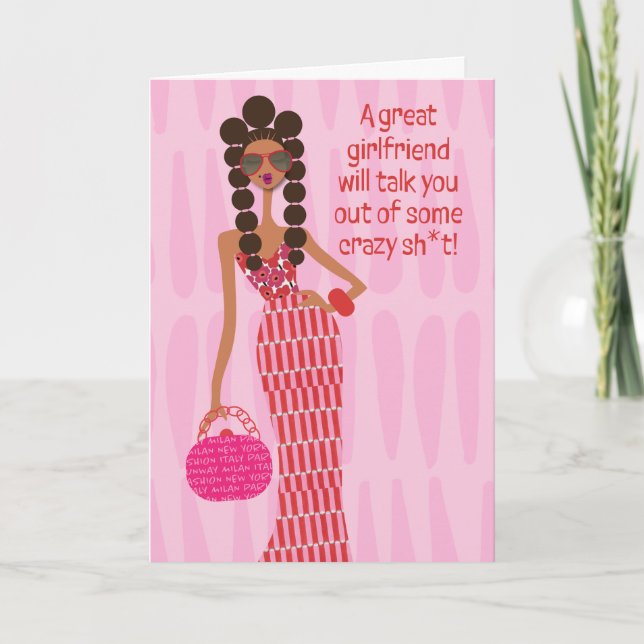 Carte d'anniversaire - Une grande petite amie (Devant)