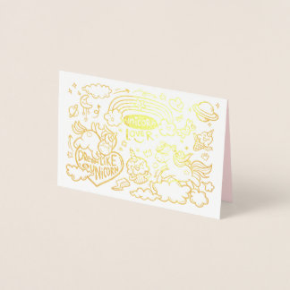 Carte d'anniversaire Unicorn et Pony