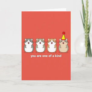 Carte d'anniversaire unique pour hamster