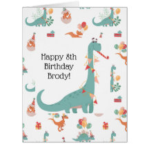 "Carte d'anniversaire Velociraptor Jouer