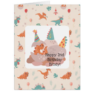 "Carte d'anniversaire Velociraptor Jouer