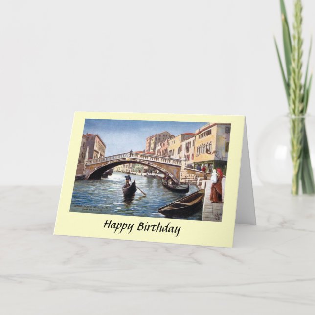 Carte d'anniversaire - Venise, Italie (Devant)