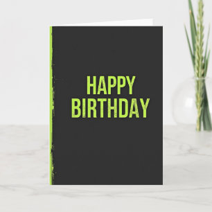 Carte d'anniversaire vert bold