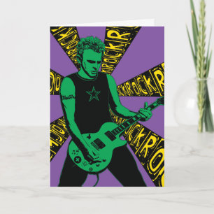Carte d'anniversaire verte de Rockin