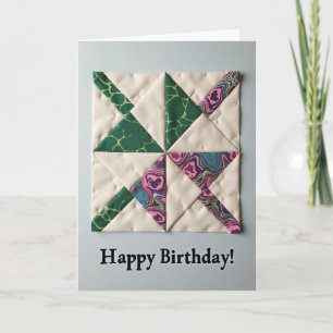 Carte d'anniversaire vibrante matelassée