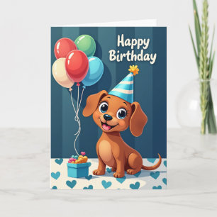 Carte d'anniversaire vibrante pour chien