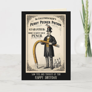 Carte d'anniversaire victorienne amusante