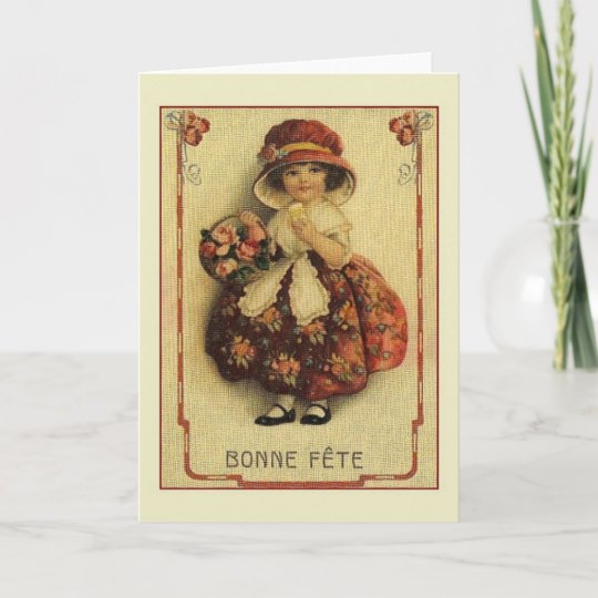 Carte D Anniversaire Victorienne De Fete De Bonne Zazzle Ca