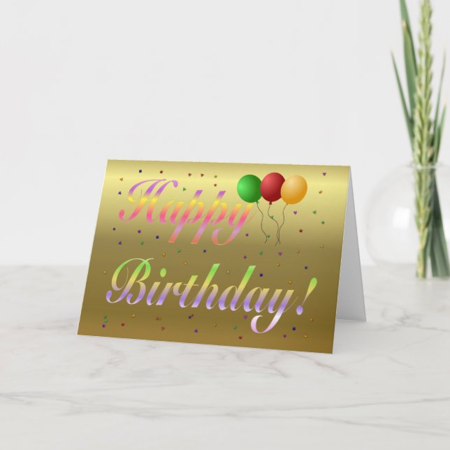 Carte d'anniversaire vide (Devant)
