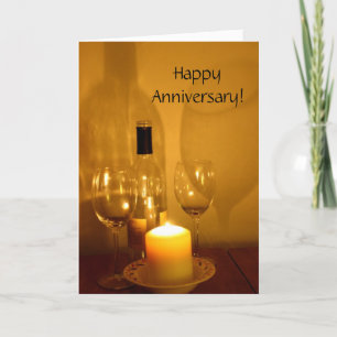 Carte d'anniversaire Vin et Verres