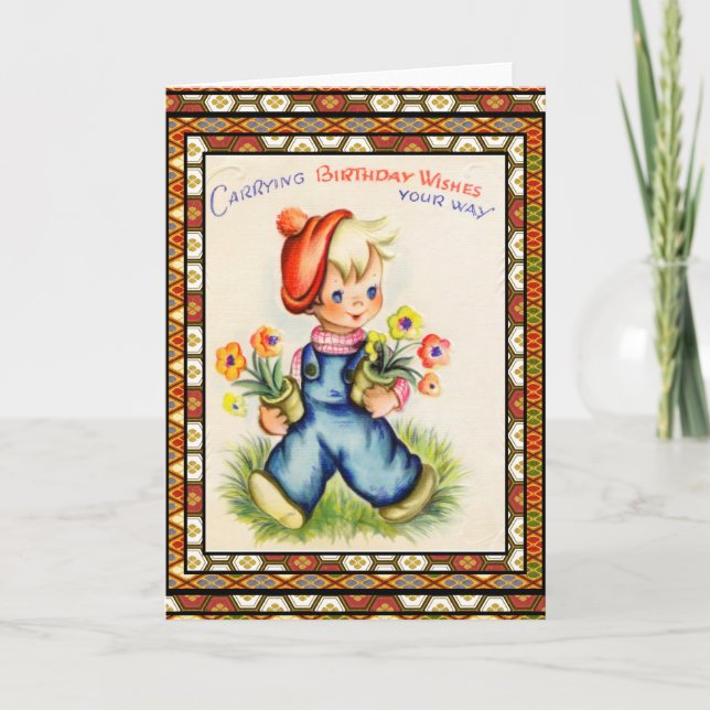 Carte d'anniversaire vintage (Devant)