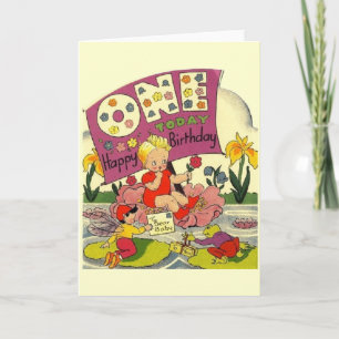 Carte d'anniversaire vintage