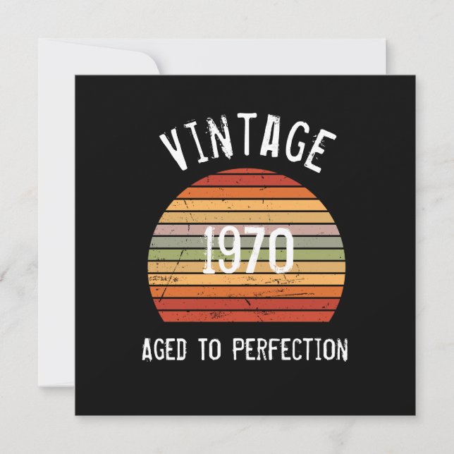 Carte d'anniversaire vintage à la perfection (Devant)