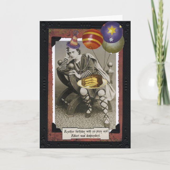 Carte d'anniversaire vintage - Albert (Devant)