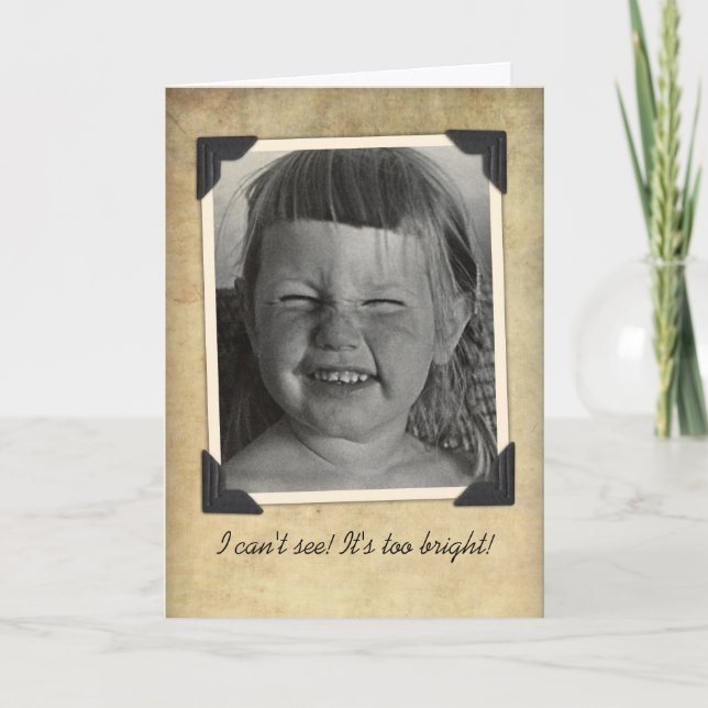 Carte d'anniversaire Vintage amusante (Devant)