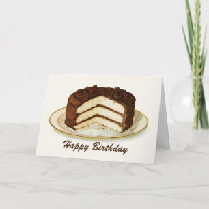 Carte d'anniversaire vintage de la couche glacée d