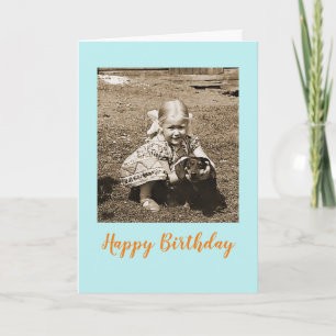 Carte d'anniversaire vintage teckel