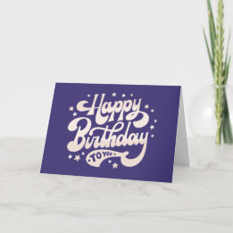 Carte d'Anniversaire Violet