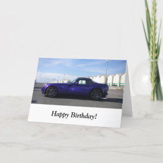 Carte d'anniversaire violette TVR