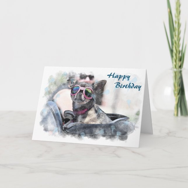 Carte d'anniversaire Vivre Rapide (Devant)