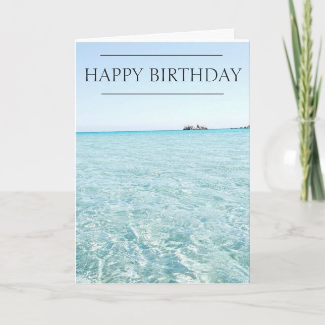 Carte d'anniversaire vue sur l'océan (Devant)
